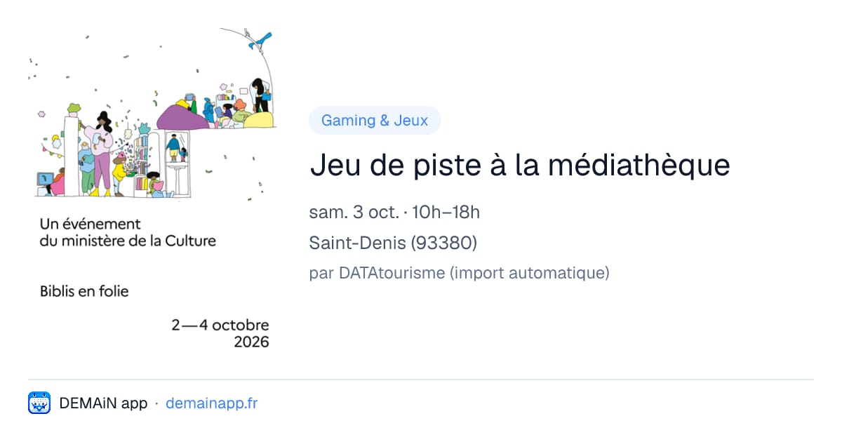 Jeu de piste à la médiathèque — Saint-Denis