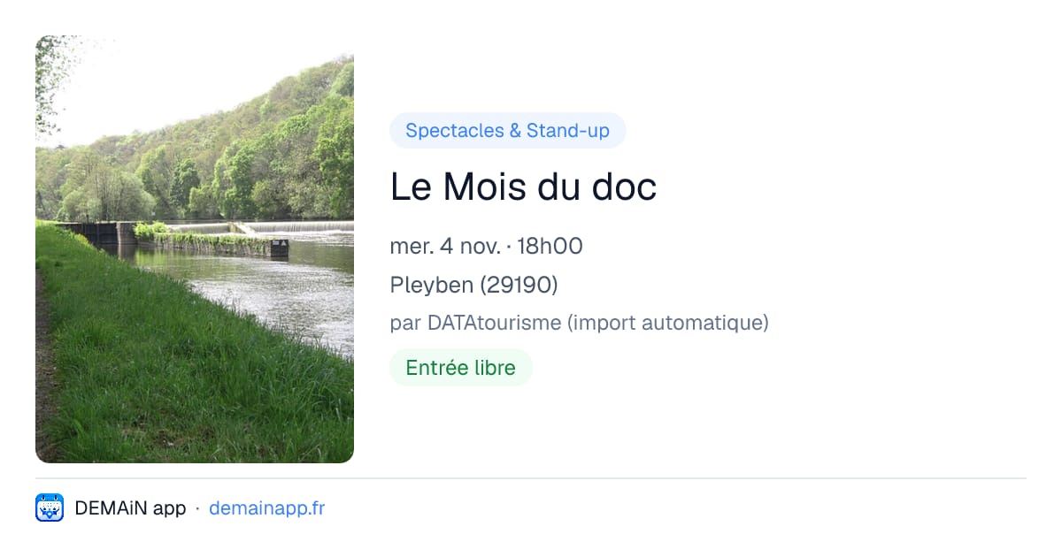 Le Mois du doc — Pleyben