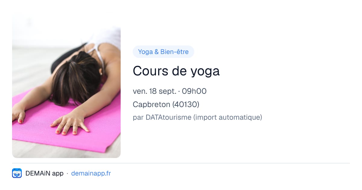 Cours de yoga — Capbreton