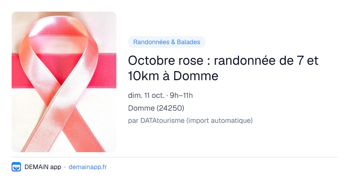 Octobre rose : randonnée de 7 et 10km à Domme — Domme