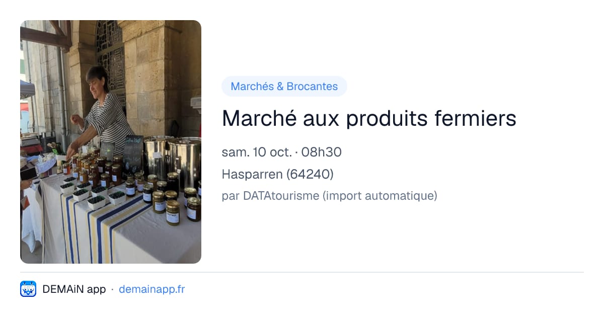Marché aux produits fermiers — Hasparren