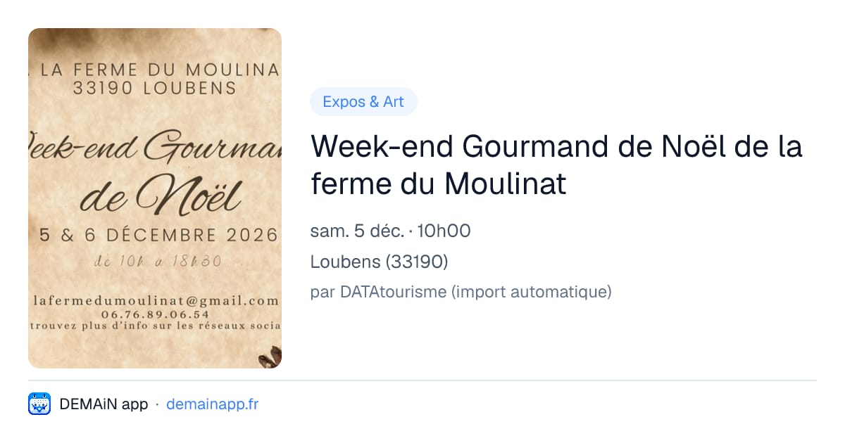 Week-end Gourmand de Noël de la ferme du Moulinat — Loubens