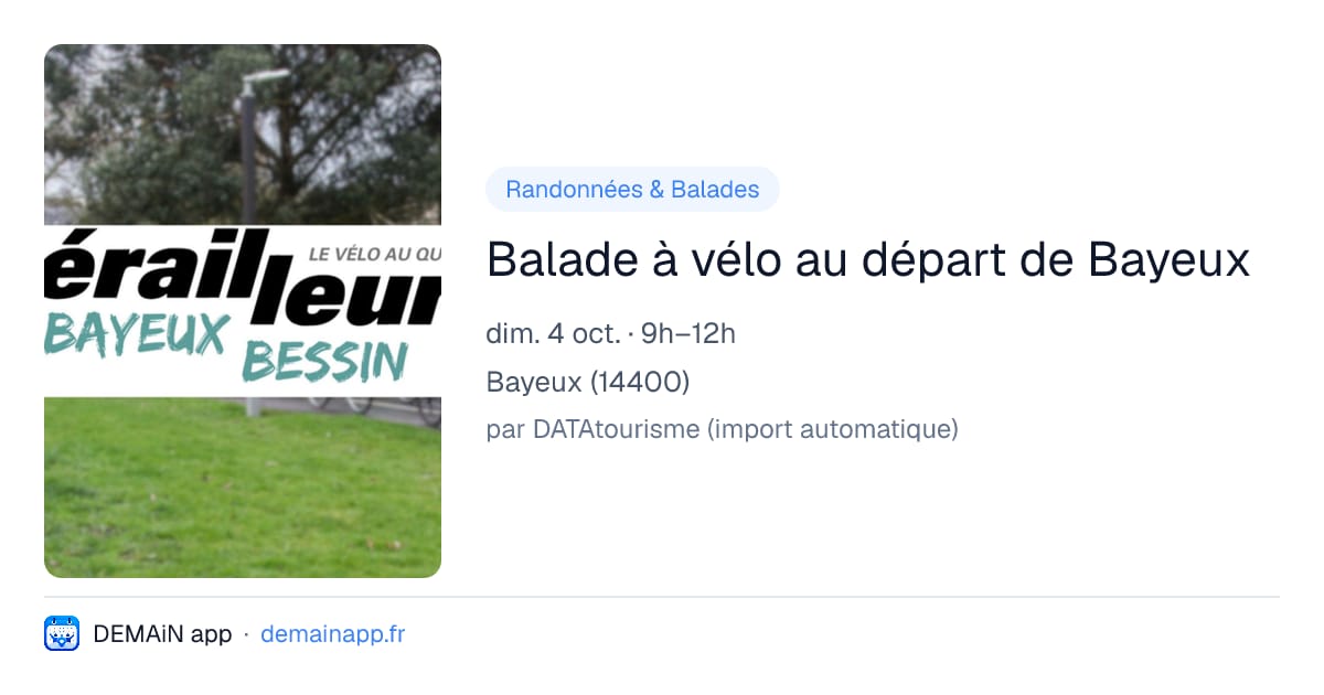 Balade à vélo au départ de Bayeux — Bayeux