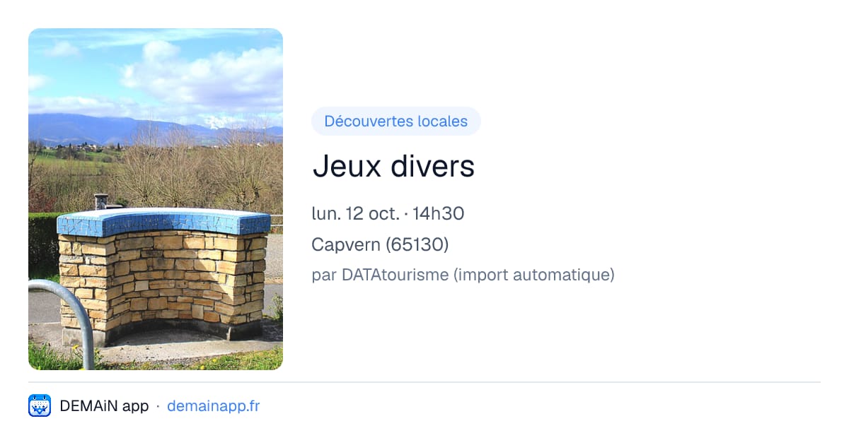 Jeux divers — Capvern