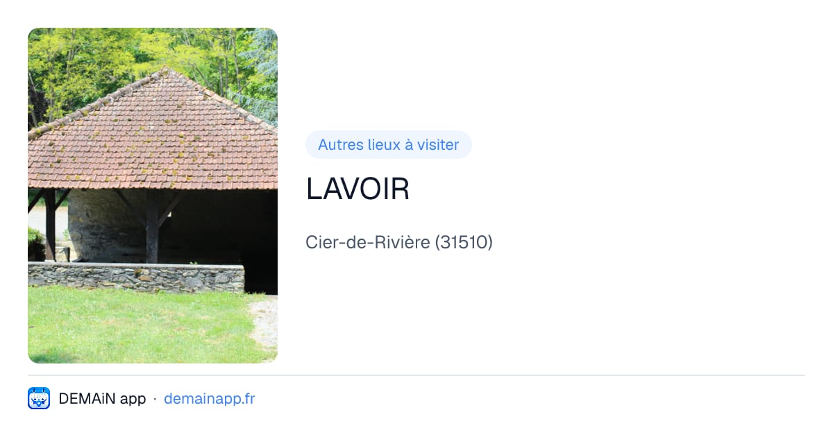 LAVOIR — Cier-de-Rivière