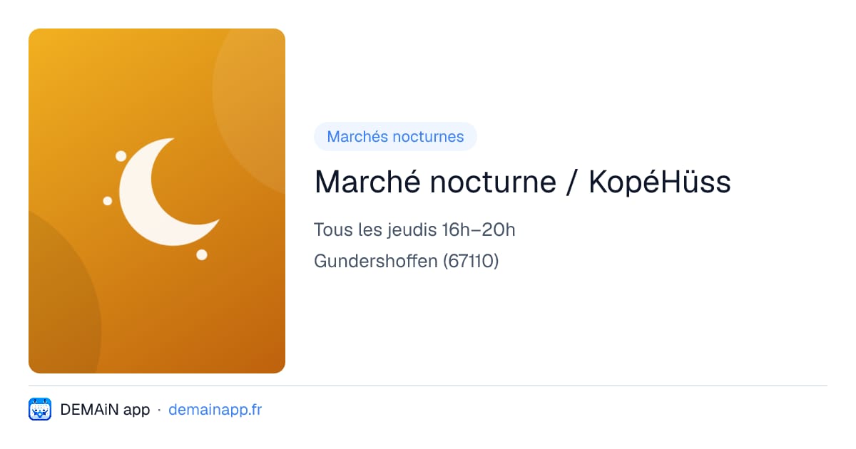 Marché nocturne / KopéHüss — Gundershoffen