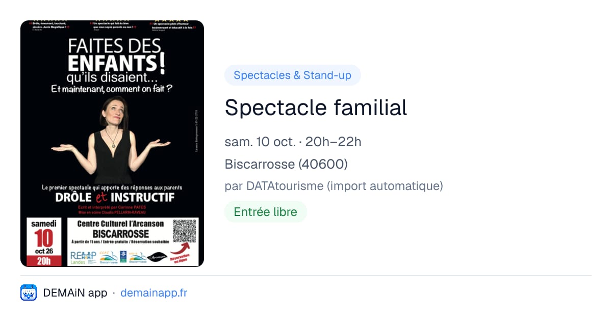 Spectacle familial — Biscarrosse