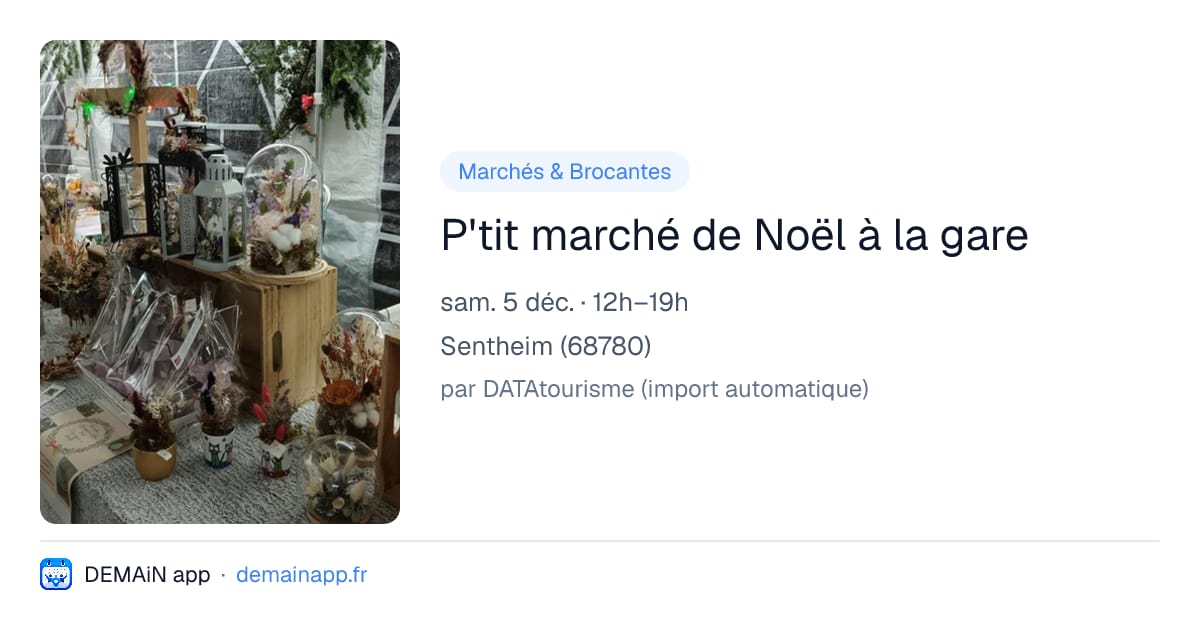 P'tit marché de Noël à la gare — Sentheim