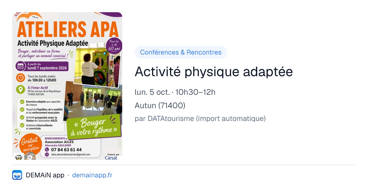Activité physique adaptée — Autun