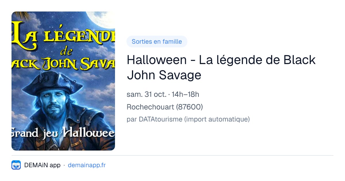 Halloween - La légende de Black John Savage — Rochechouart