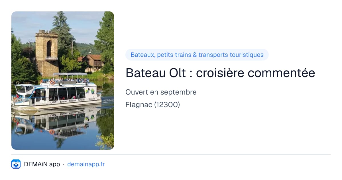 Bateau Olt : croisière commentée — Flagnac