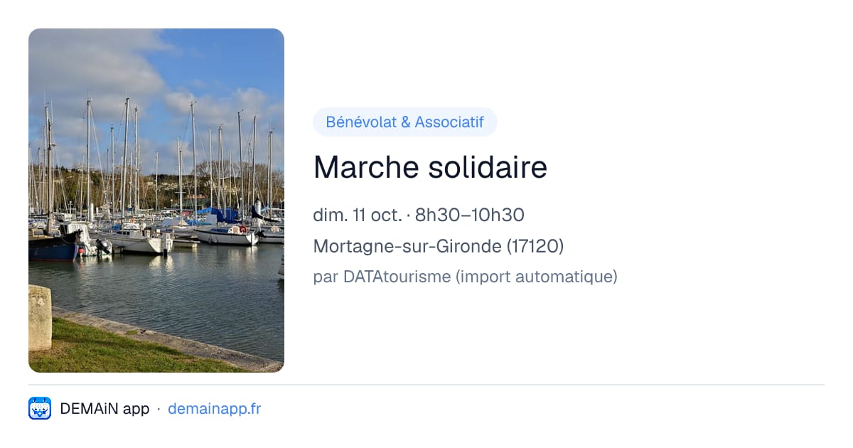 Marche solidaire — Mortagne-sur-Gironde