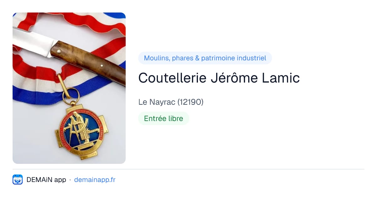 Coutellerie Jérôme Lamic — Le Nayrac