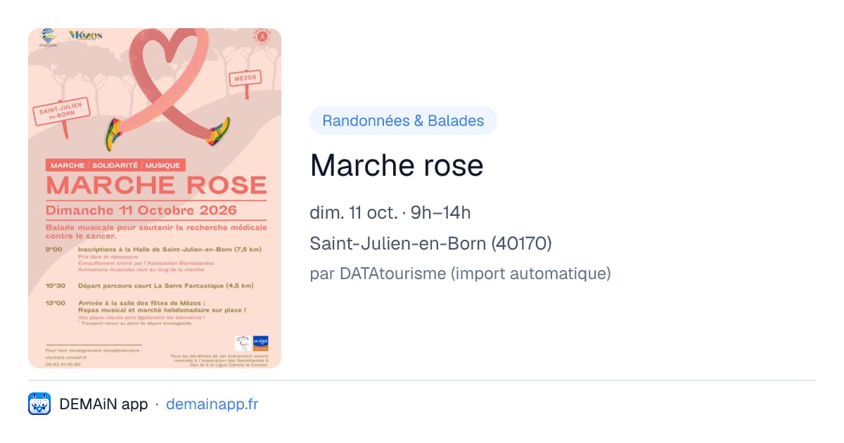 Marche rose — Saint-Julien-en-Born