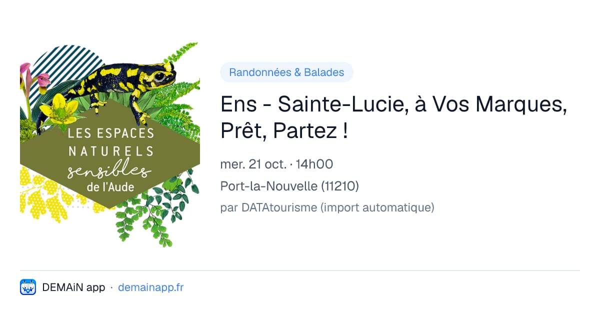 Ens - Sainte-Lucie, à Vos Marques, Prêt, Partez ! — Port-la-Nouvelle