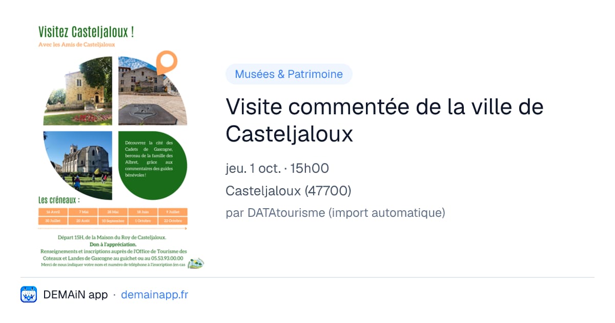 Visite commentée de la ville de Casteljaloux — Casteljaloux