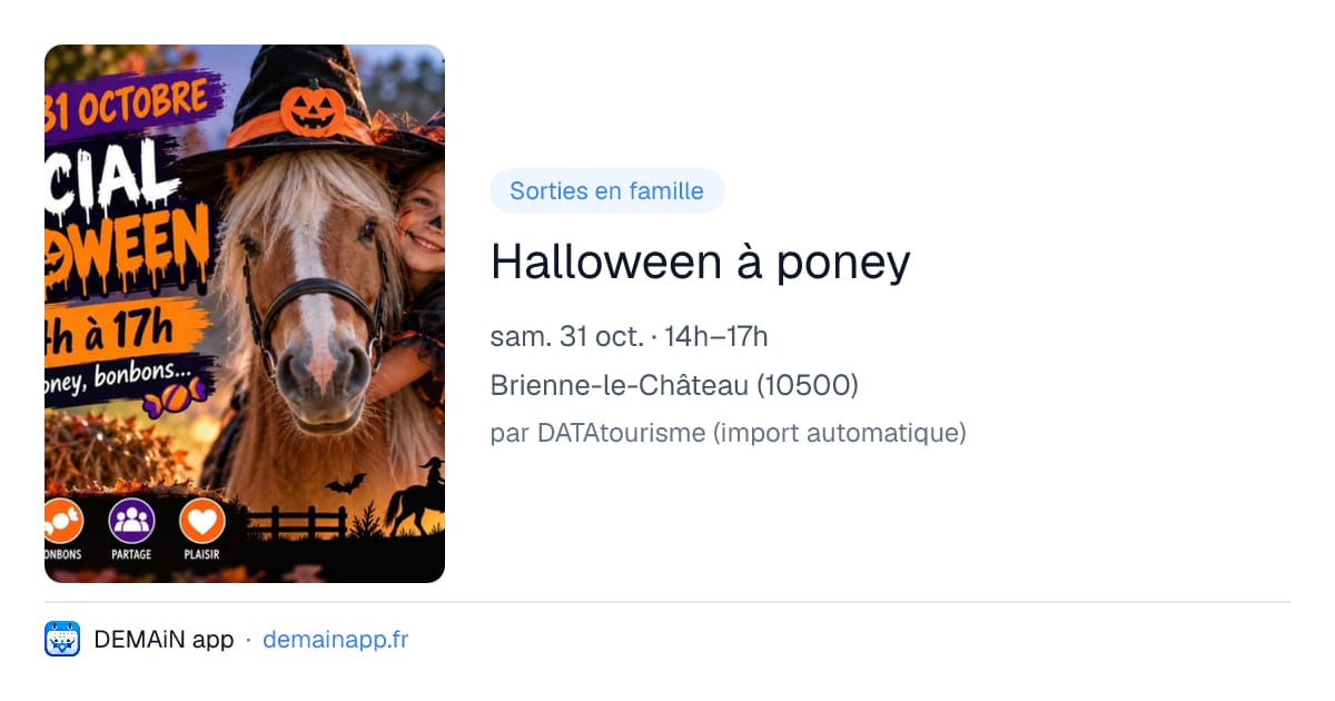 Halloween à poney — Brienne-le-Château