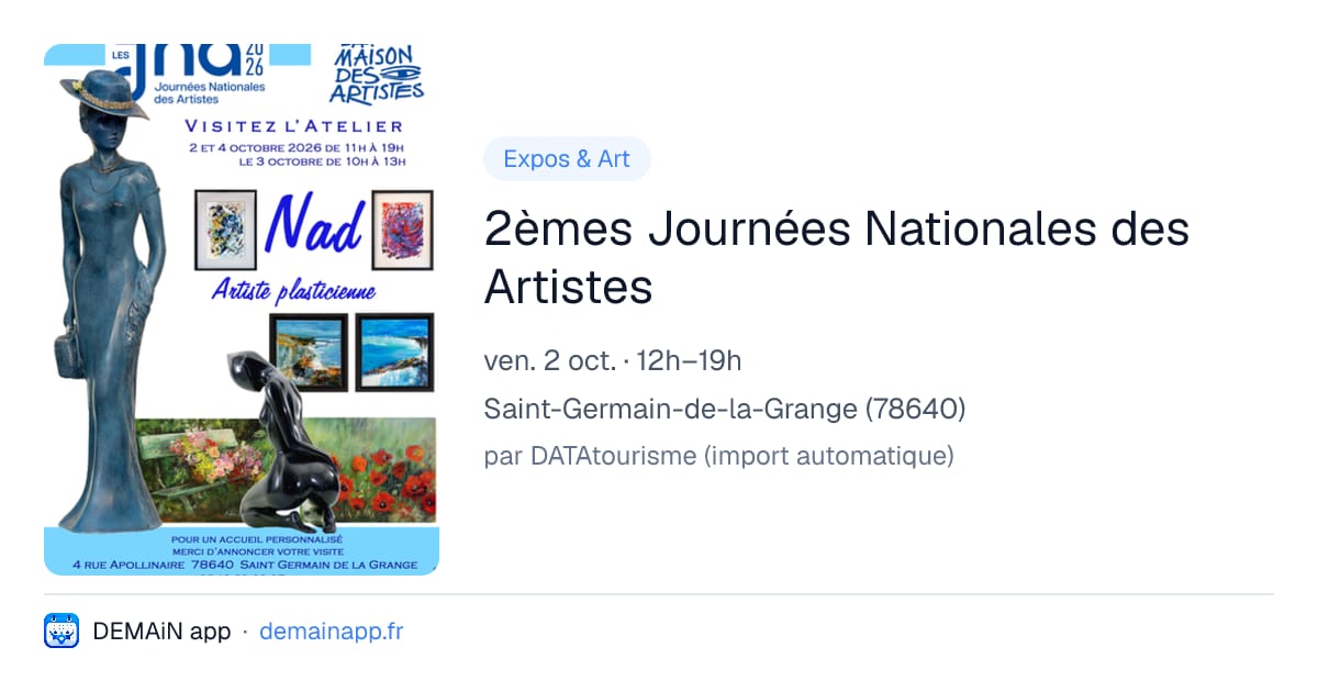 2èmes Journées Nationales des Artistes — Saint-Germain-de-la-Grange
