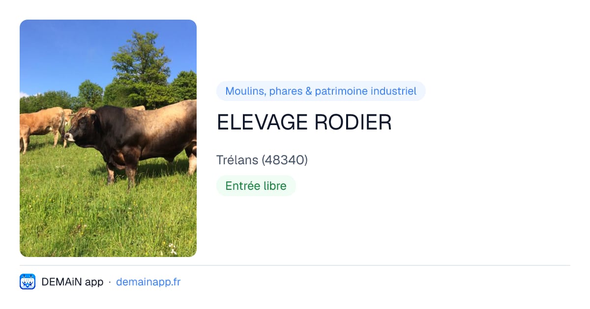 ELEVAGE RODIER — Trélans