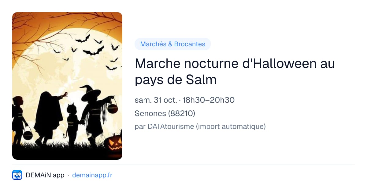 Marche nocturne d'Halloween au pays de Salm — Senones