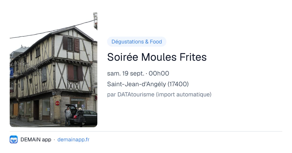Soirée Moules Frites — Saint-Jean-d'Angély
