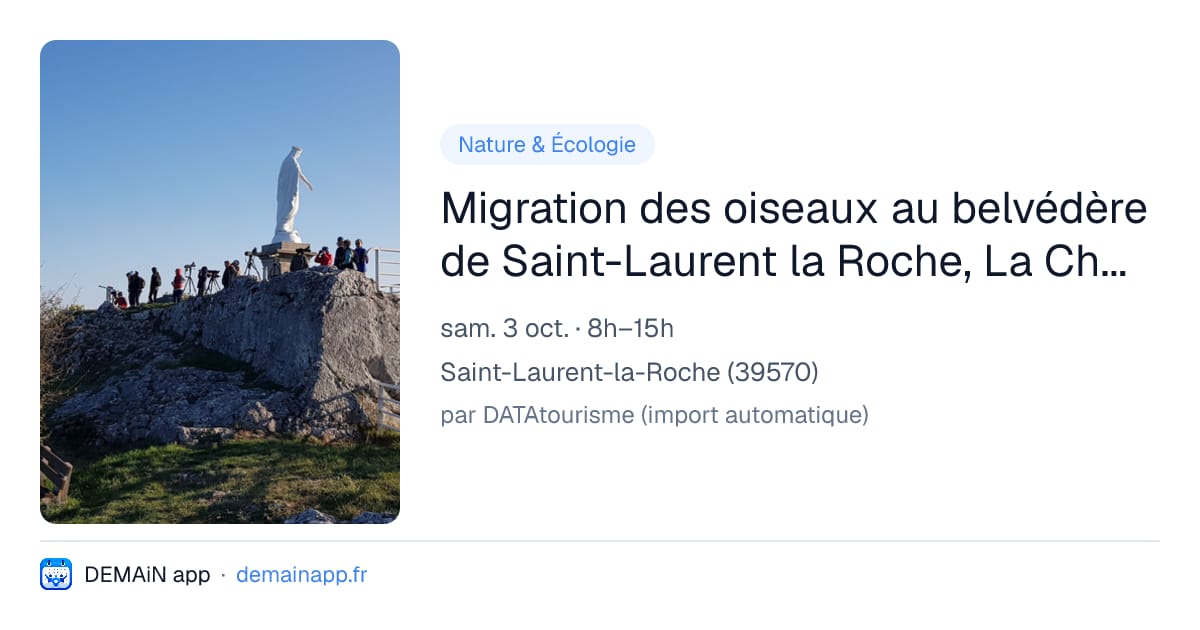Migration des oiseaux au belvédère de Saint-Laurent la Roche, La Chailleuse (39) — Saint-Laurent-la-Roche