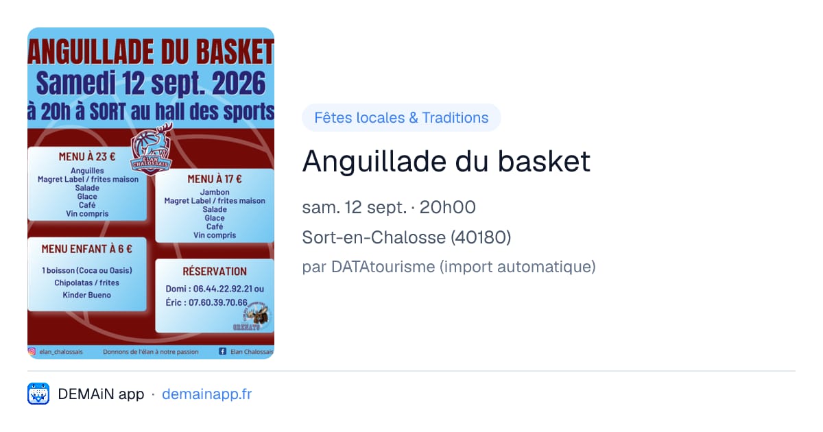 Anguillade du basket — Sort-en-Chalosse