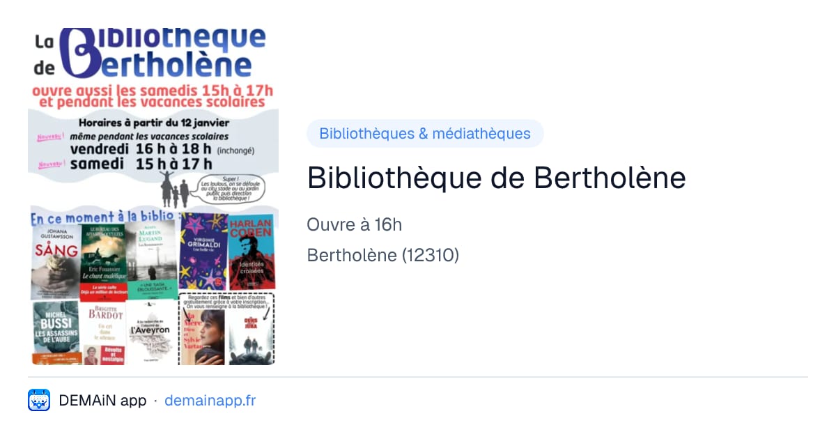 Bibliothèque de Bertholène — Bertholène
