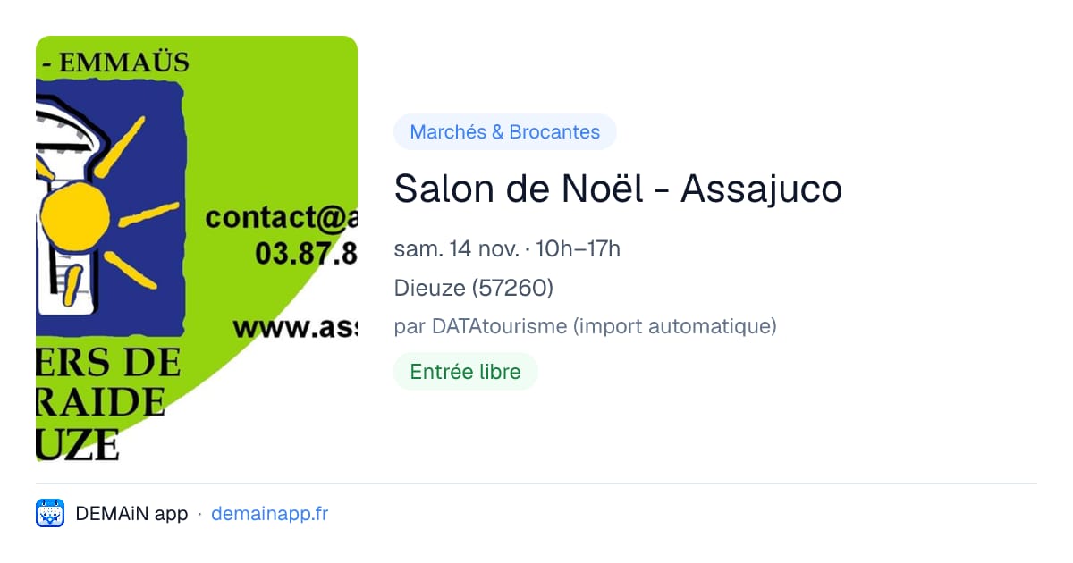 Salon de Noël - Assajuco — Dieuze