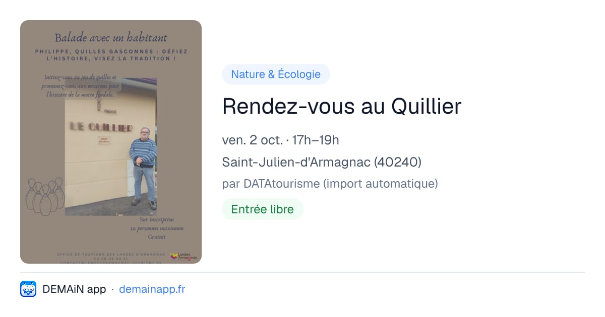 Rendez-vous au Quillier — Saint-Julien-d'Armagnac