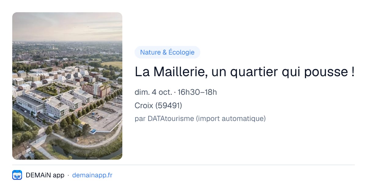 La Maillerie, un quartier qui pousse ! — Croix