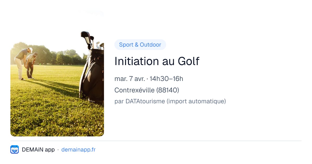 Initiation au Golf — Contrexéville