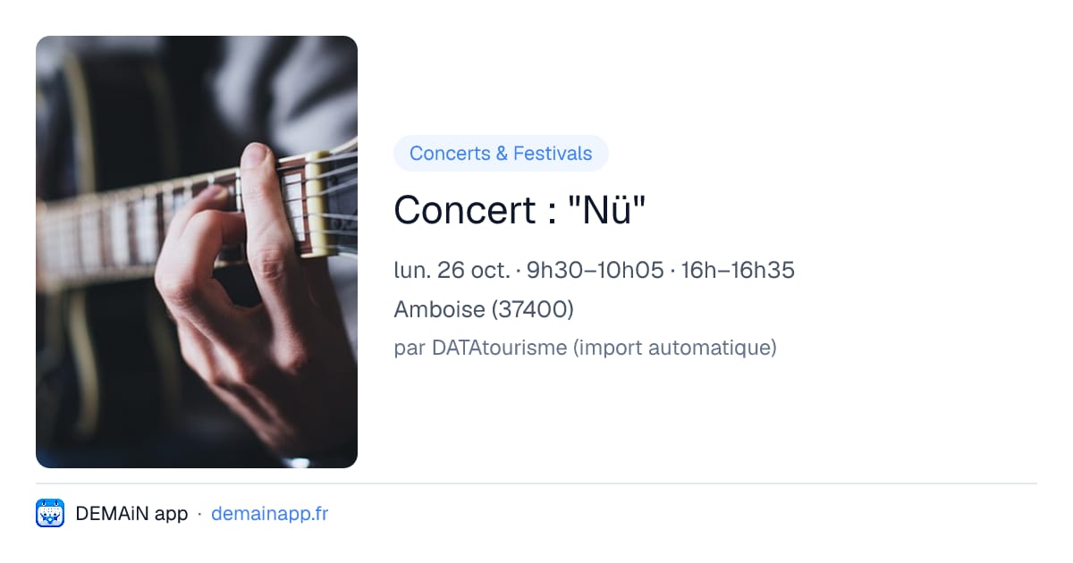 Concert : "Nü" — Amboise
