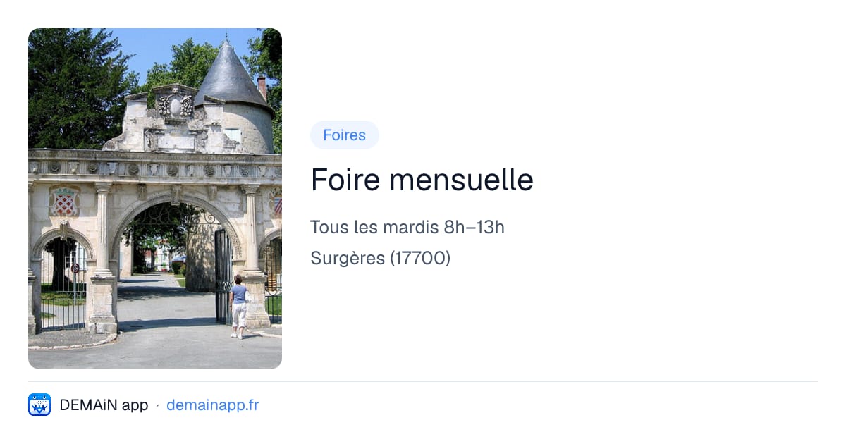 Foire mensuelle — Surgères