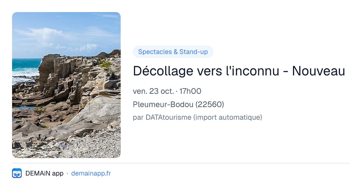 Décollage vers l'inconnu - Nouveau — Pleumeur-Bodou