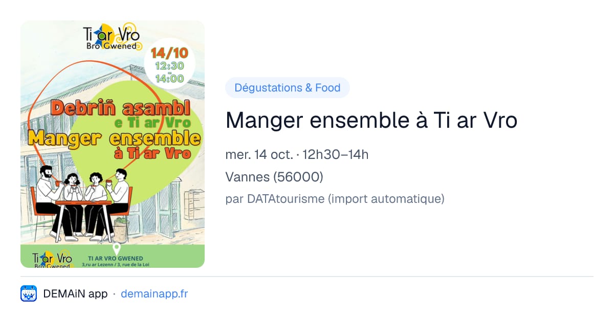 Manger ensemble à Ti ar Vro — Vannes