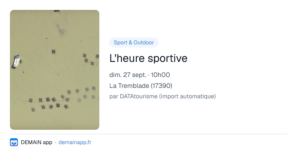 L'heure sportive — La Tremblade