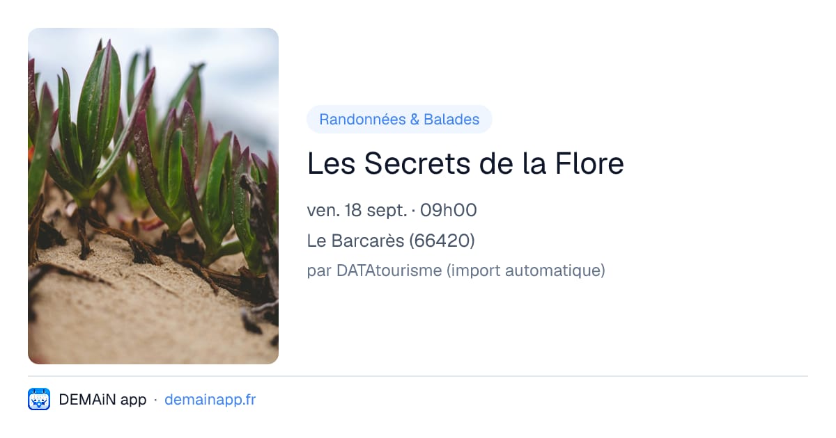 Les Secrets de la Flore — Le Barcarès
