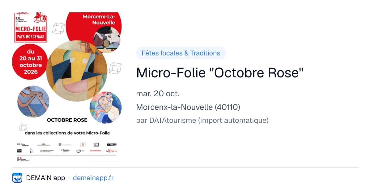 Micro-Folie "Octobre Rose" — Morcenx-la-Nouvelle