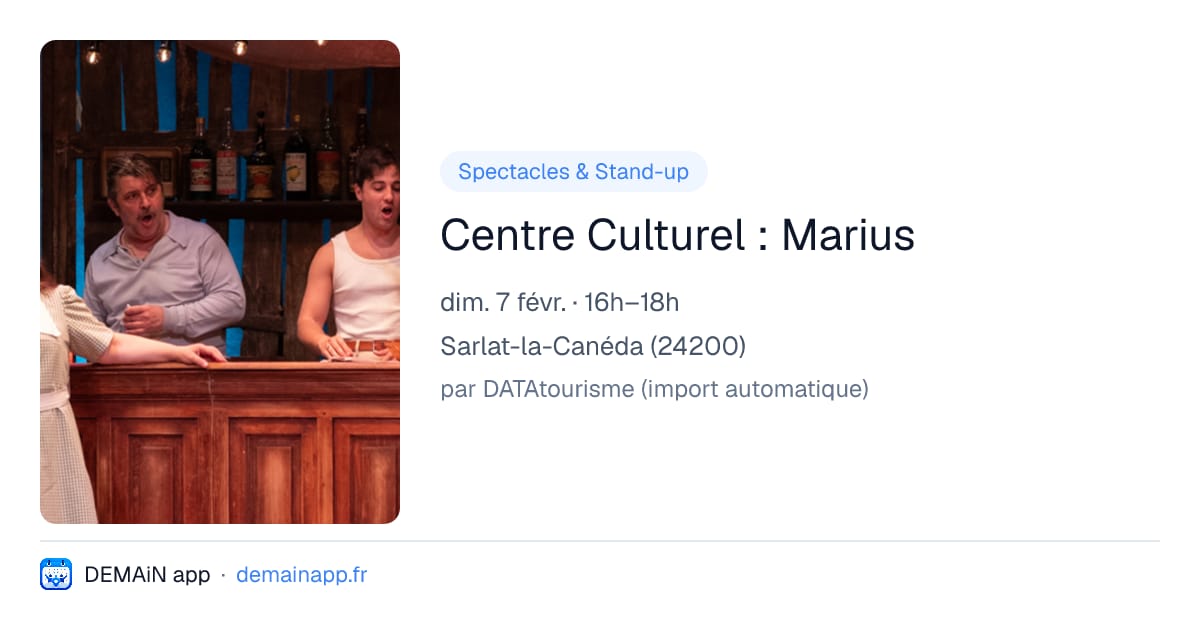 Centre Culturel : Marius — Sarlat-la-Canéda