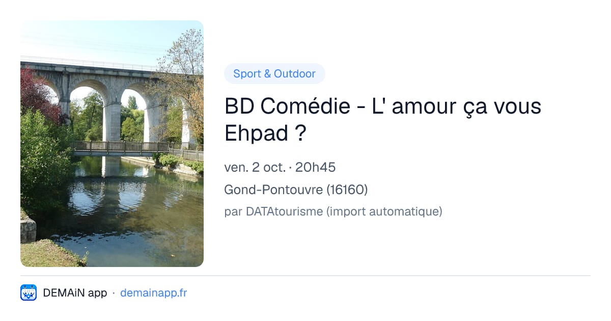 BD Comédie - L' amour ça vous Ehpad ? — Gond-Pontouvre