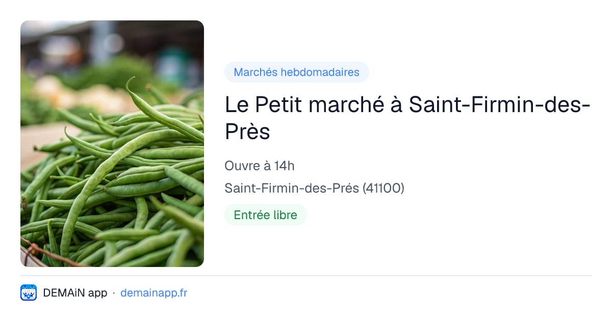 Le Petit marché à Saint-Firmin-des-Près — Saint-Firmin-des-Prés