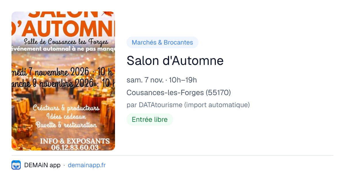 Salon d'Automne — Cousances-les-Forges