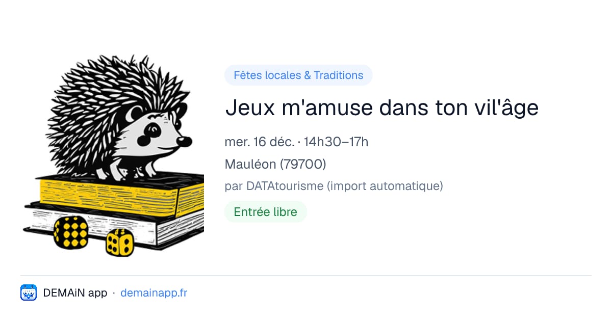 Jeux m'amuse dans ton vil'âge — Mauléon