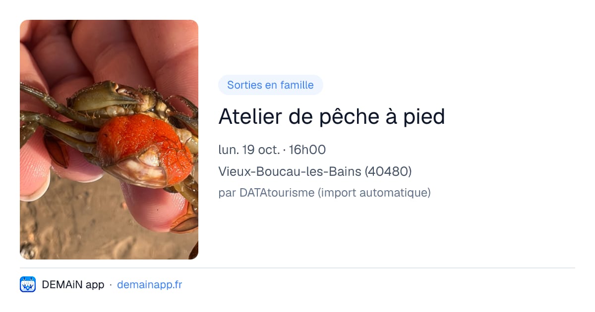 Atelier de pêche à pied — Vieux-Boucau-les-Bains