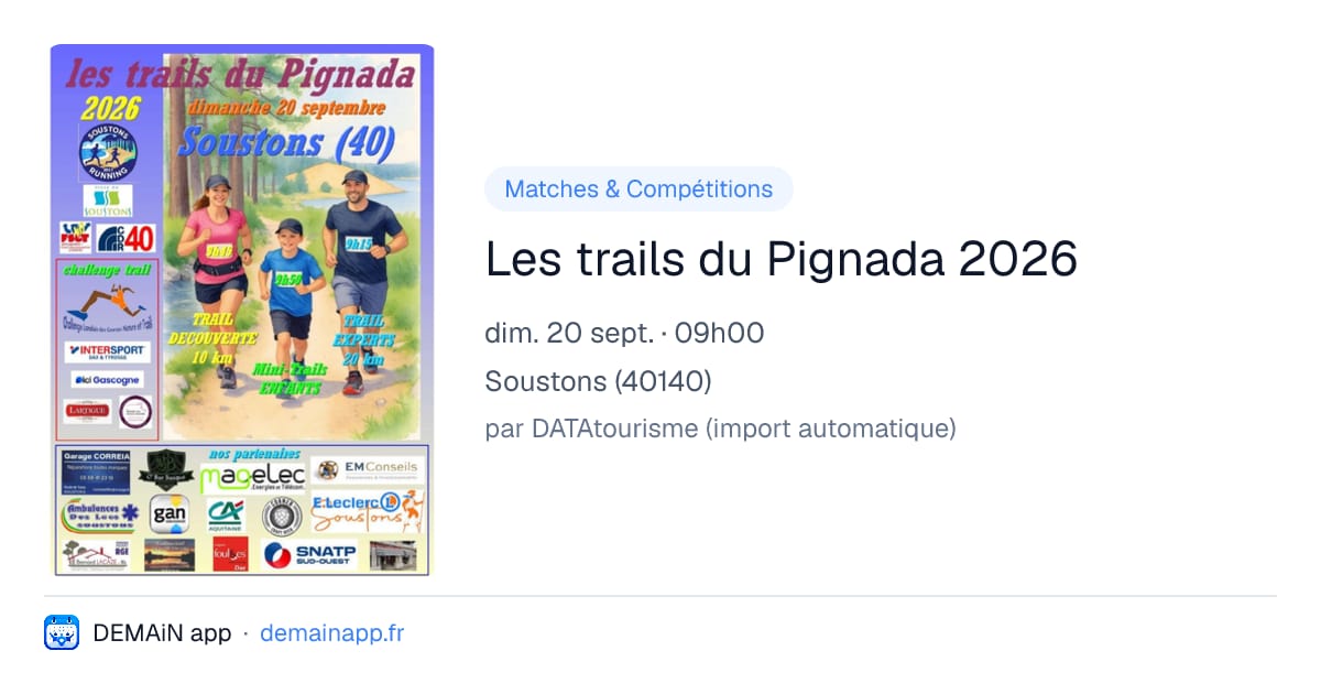 Les trails du Pignada 2026 — Soustons