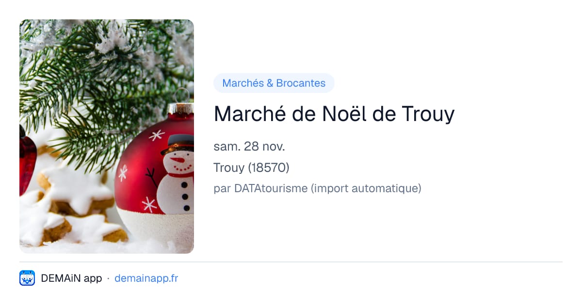 Marché de Noël de Trouy — Trouy