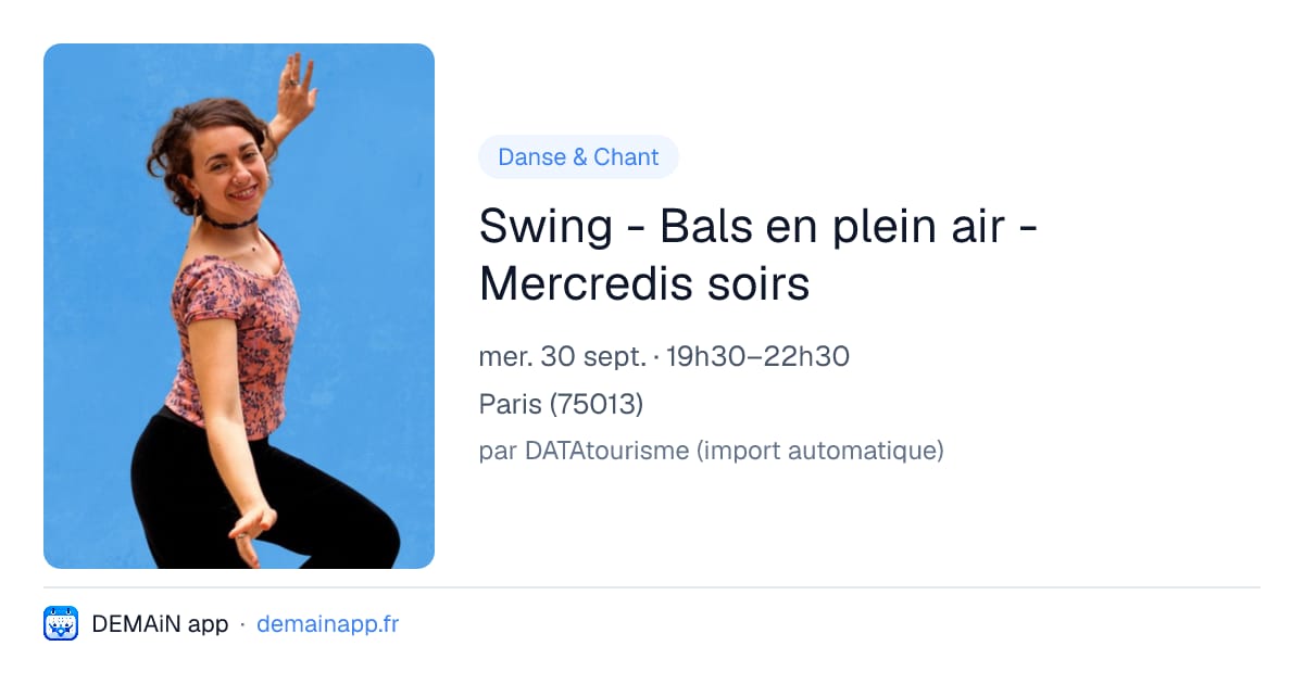 Swing - Bals en plein air - Mercredis soirs — Paris