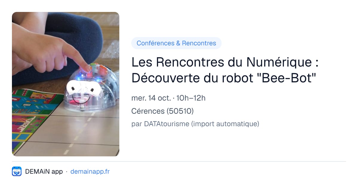 Les Rencontres du Numérique : Découverte du robot "Bee-Bot" — Cérences
