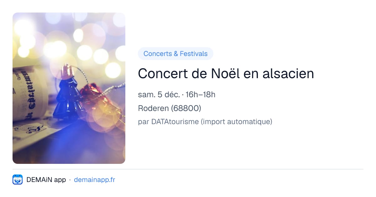Concert de Noël en alsacien — Roderen
